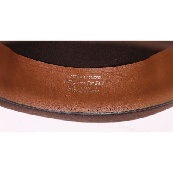 Christys London Hand Made 100% Fine Fur Wool Felt Fedora Hat 7 1/4 - 59 cm - Picture 10 of 10